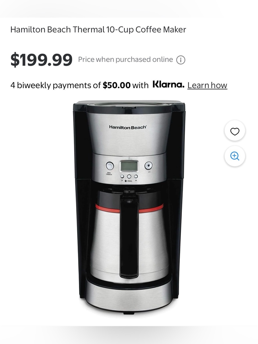 Hamilton Beach Thermal 10-Cup Coffee Maker